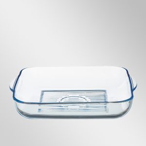 Büyük, Izgara Desenli Kare Tepsi