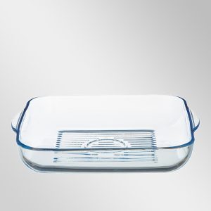 Küçük, Izgara Desenli Kare Tepsi