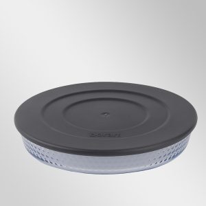 Plastik Kapaklı Büyük, Petek Desenli Yuvarlak Tepsi