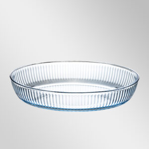 Büyük, Optik Desenli Oval Tepsi