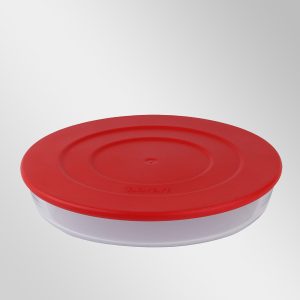 Plastik Kapaklı Büyük, Sade Yuvarlak Tepsi