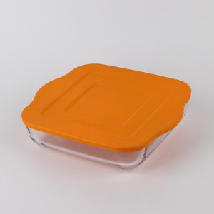 Plastik Kapaklı Büyük, Sade Kare Tepsi