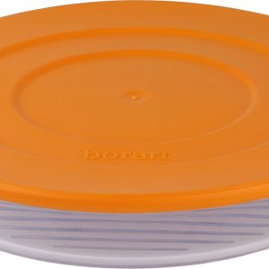 Plastik Kapaklı Büyük, Izgara Desenli Yuvarlak Tepsi