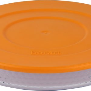 Plastik Kapaklı Büyük, Petek Desenli Yuvarlak Tepsi