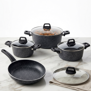 Masterchef 7 Parça Gri Alüminyum Tencere Takımı