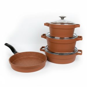 MasterChef Döküm 7 Parça Set Çizgili Tencere